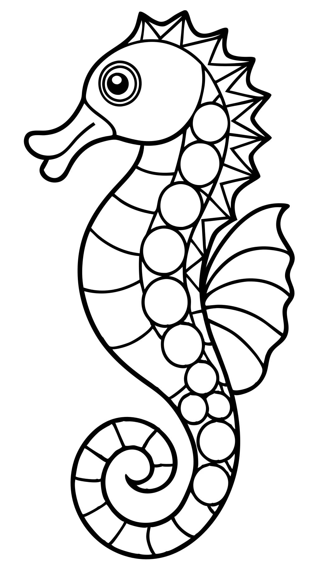 adult coloring pages stained glass seahorse